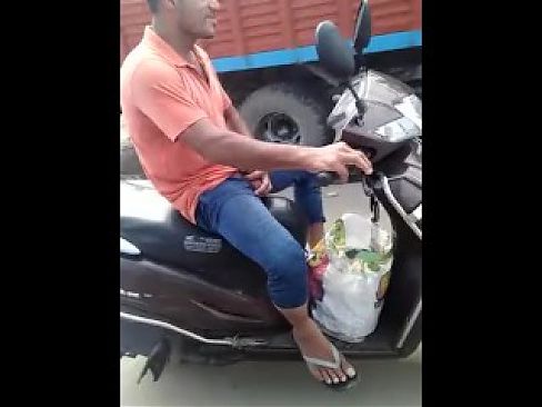 Indian Man Scooter Wank