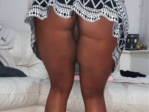UPSKIRT No PANTIES - Friend's Hot Wife Cleaning the House in a MINI SKIRT while I was Watching